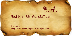 Majláth Agnéta névjegykártya